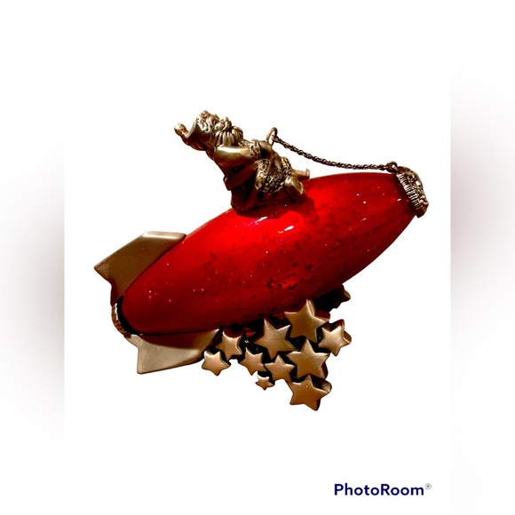 Lenox Santa’s Launch Pewter Ornament - Picture 1 of 3
